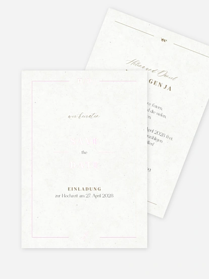 Save-the-Date Karte Classic Elegance