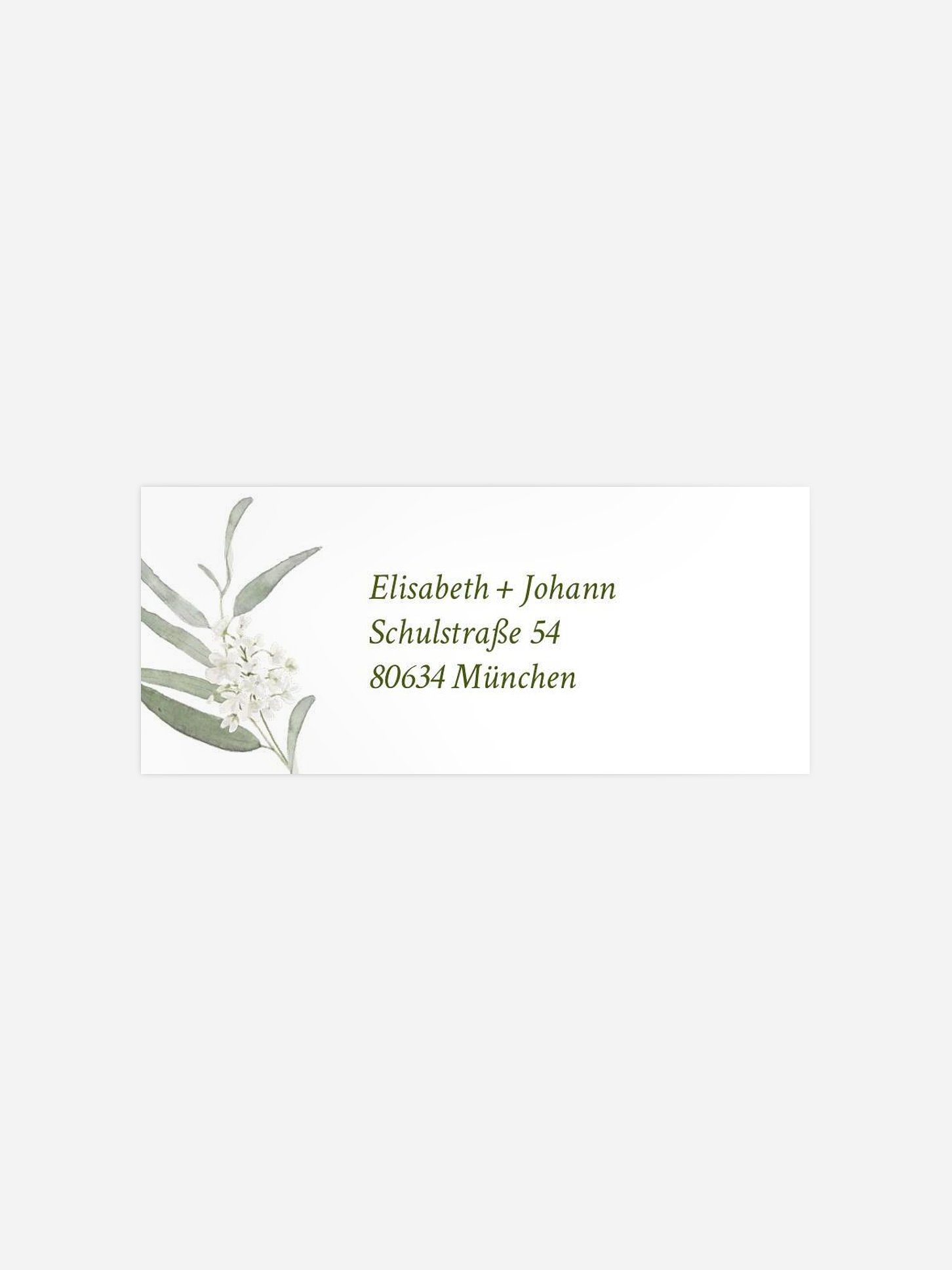 Absenderaufkleber Hochzeit Garden Wedding