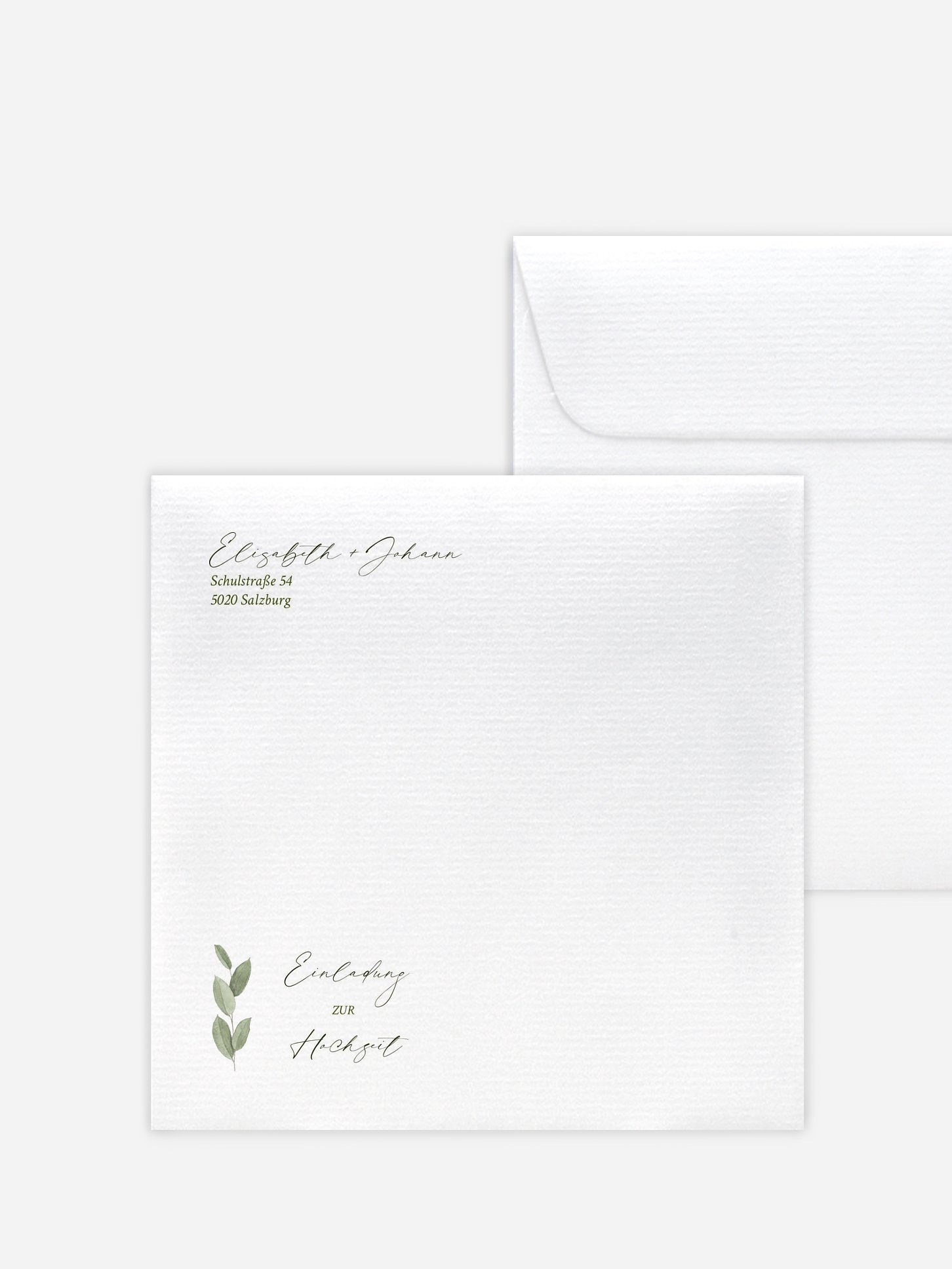 Bedruckter Briefumschlag Hochzeit Garden Wedding