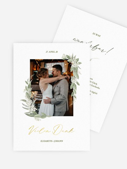 Dankeskarte Hochzeit Garden Wedding