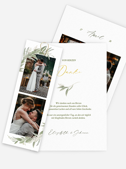 Dankeskarte Hochzeit Garden Wedding