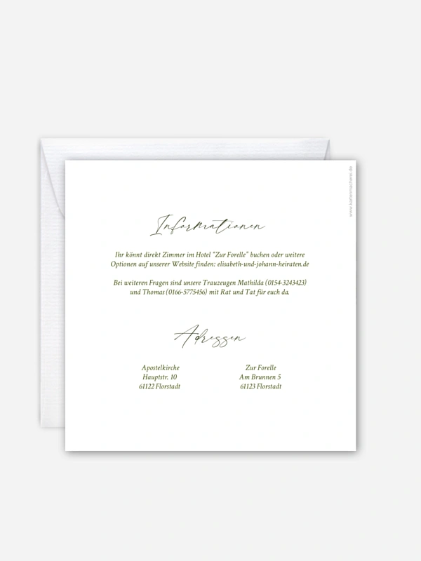 Hochzeitseinladung Garden Wedding
