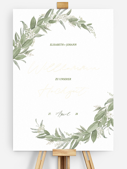 Willkommensschild Garden Wedding