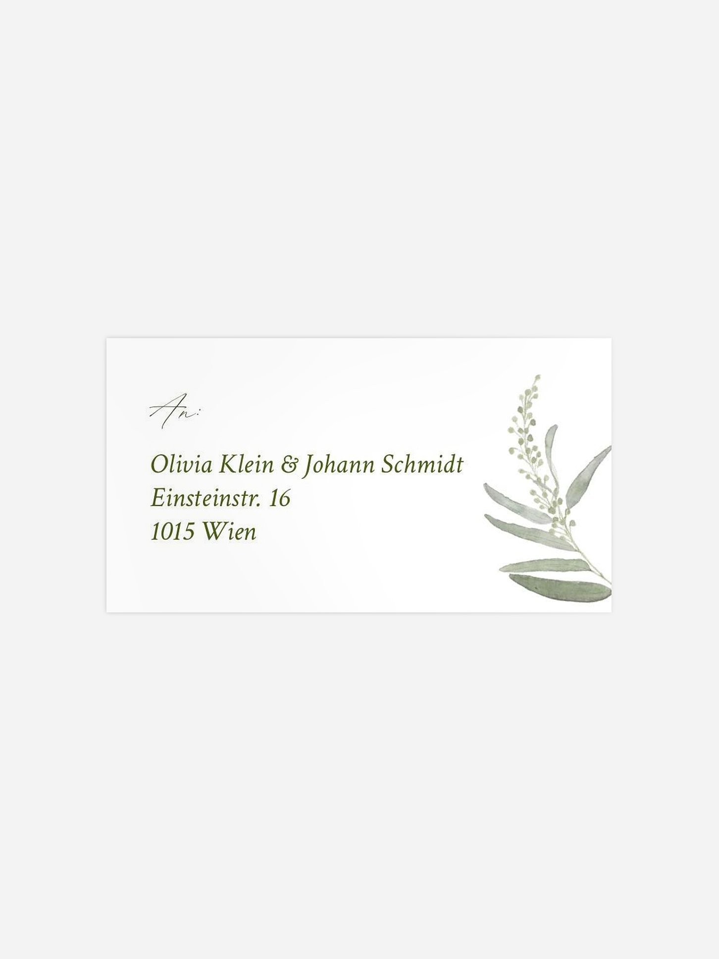 Empfängeraufkleber Hochzeit Garden Wedding