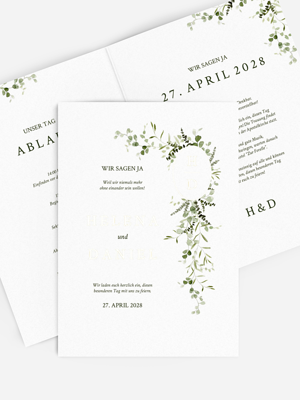 Hochzeitseinladung Botanischer Traum