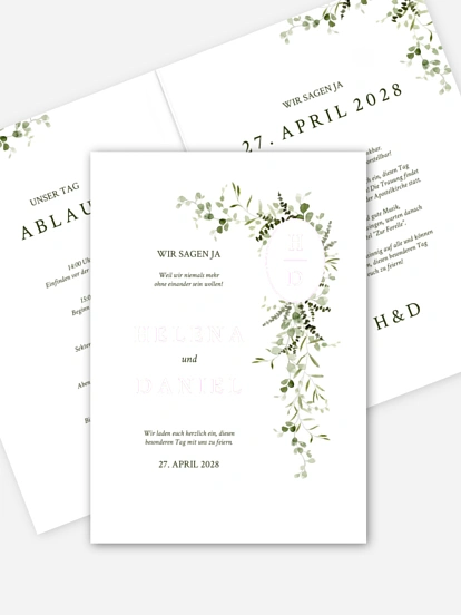 Hochzeitseinladung Botanischer Traum