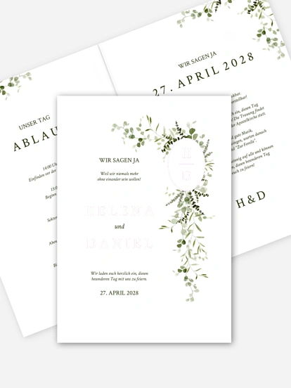 Hochzeitseinladung Botanischer Traum