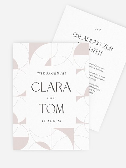 Hochzeitseinladung Chrome