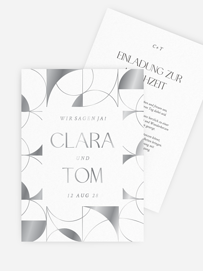 Hochzeitseinladung Chrome