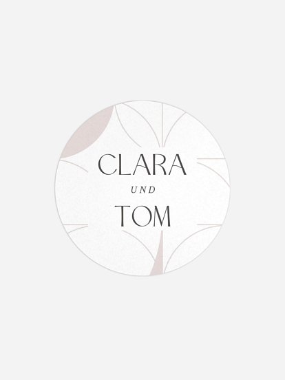 Geschenkaufkleber Hochzeit Chrome