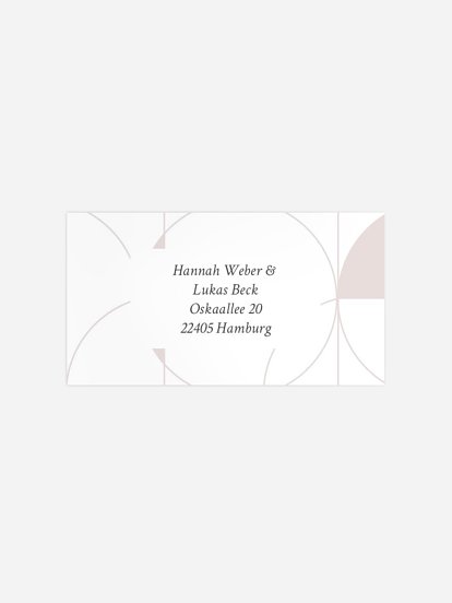 Empfängeraufkleber Hochzeit Chrome