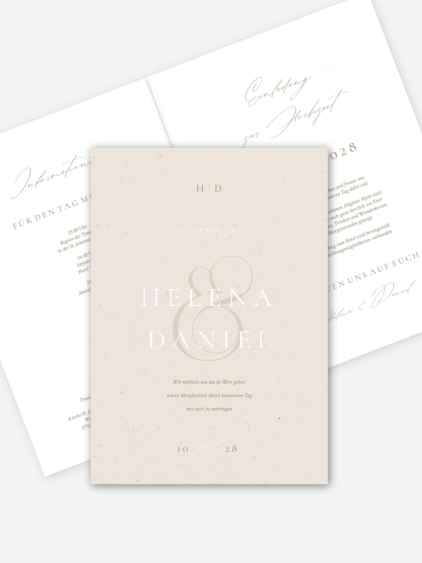 Hochzeitseinladung Classy Type