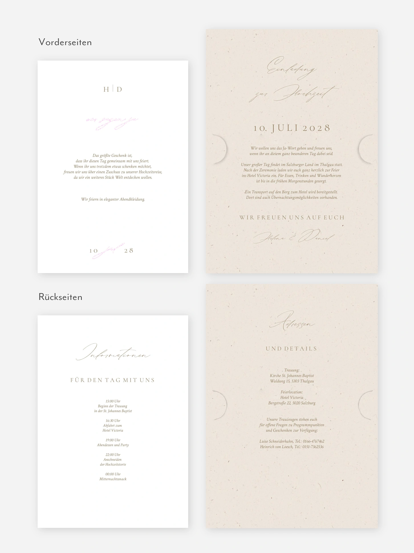 Hochzeitseinladung Classy Type