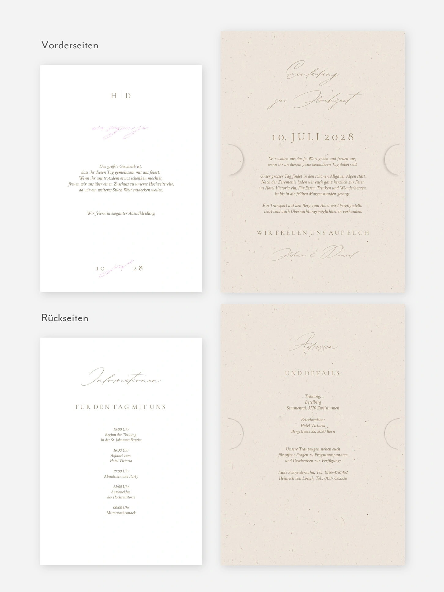 Hochzeitseinladung Classy Type