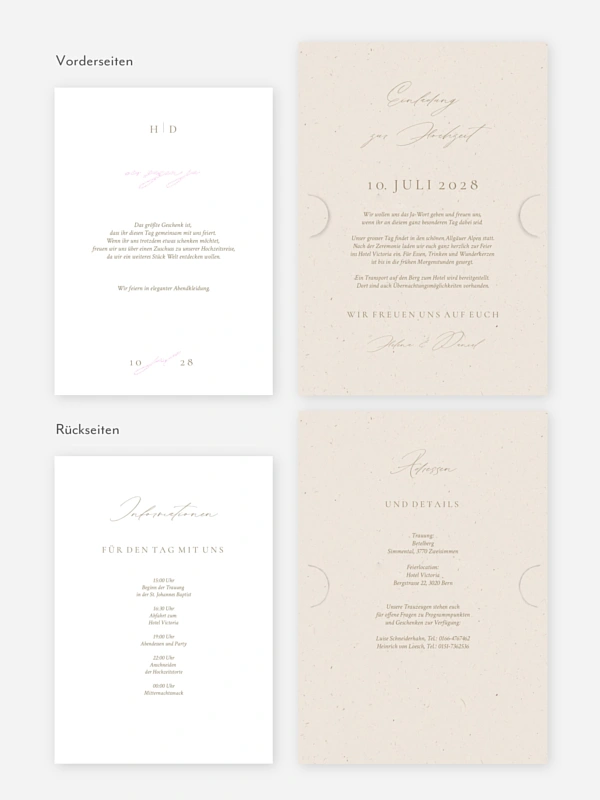 Hochzeitseinladung Classy Type