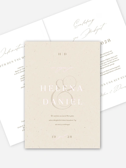 Hochzeitseinladung Classy Type