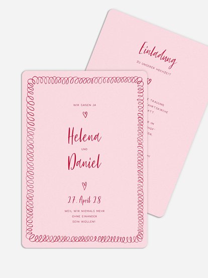 Hochzeitseinladung Lovely Scribble