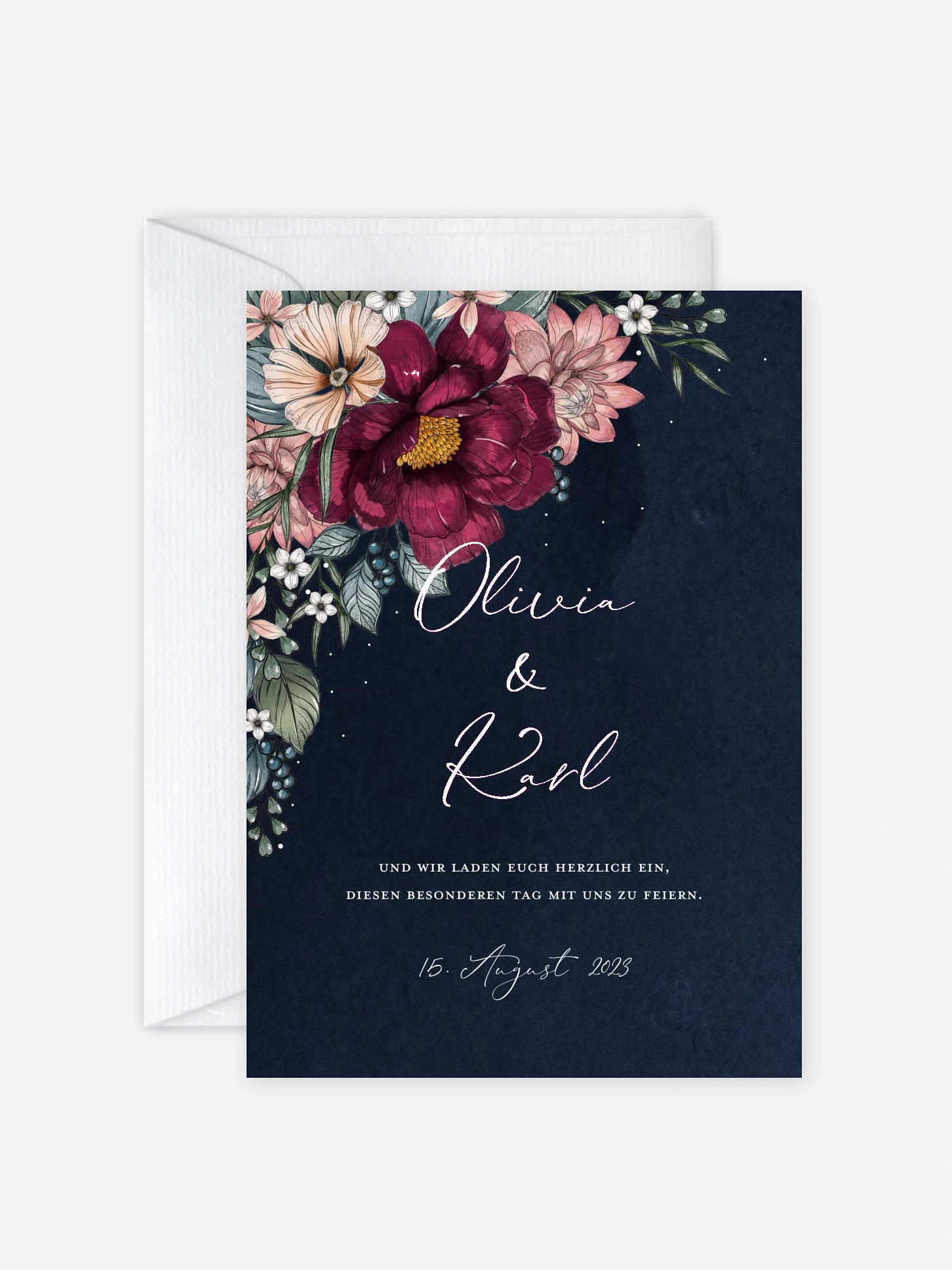 Hochzeitseinladung Moonlight Garden