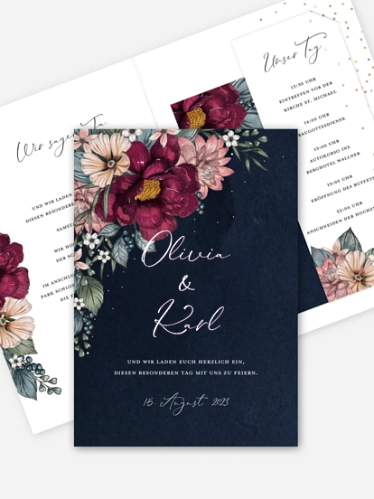 Hochzeitseinladung Moonlight Garden