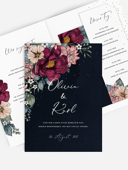 Hochzeitseinladung Moonlight Garden