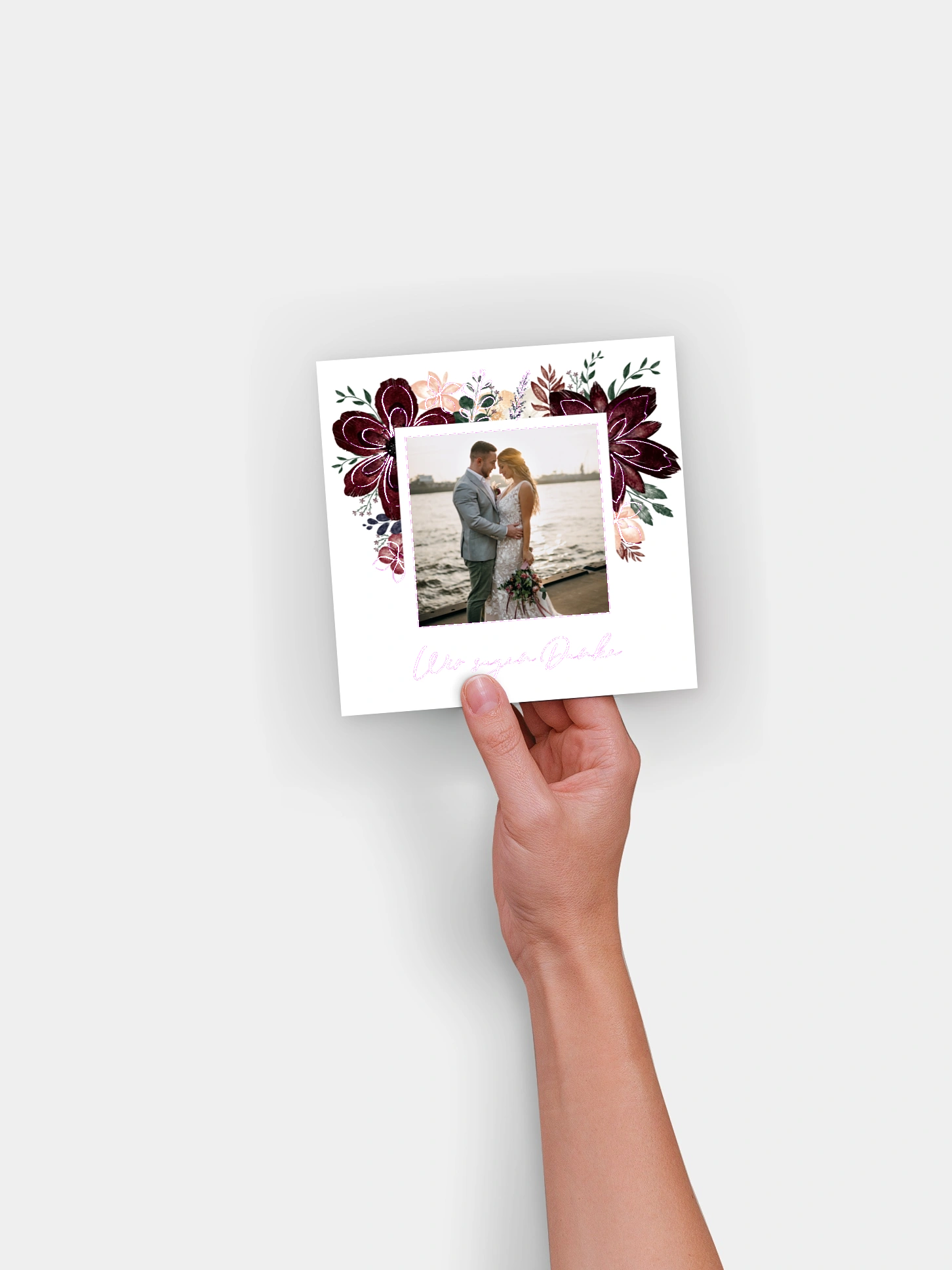 Dankeskarte Hochzeit Red Delight