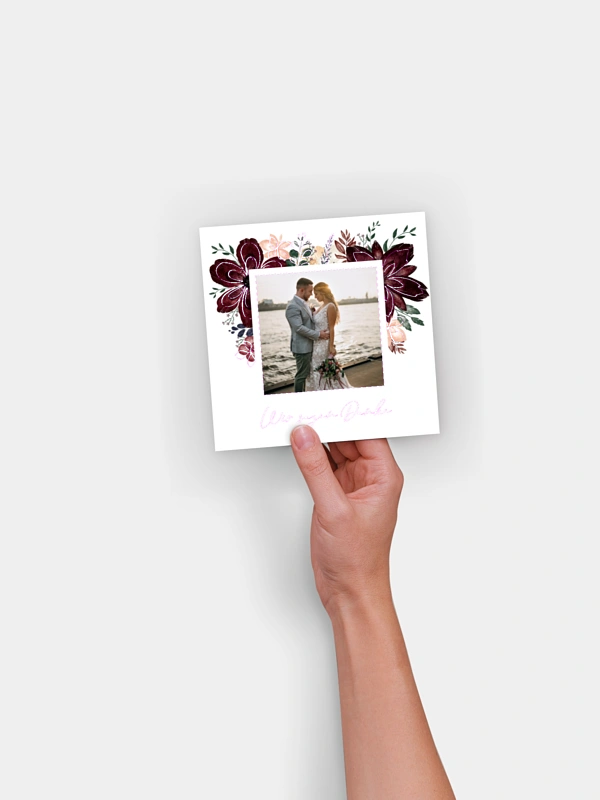 Dankeskarte Hochzeit Red Delight