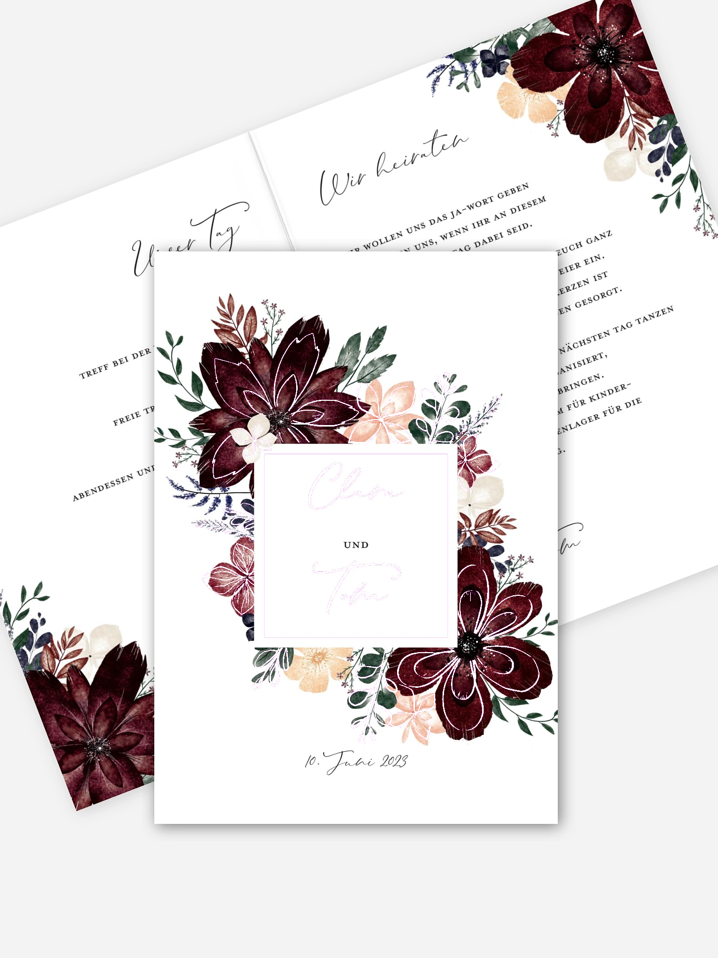 Hochzeitseinladung Red Delight