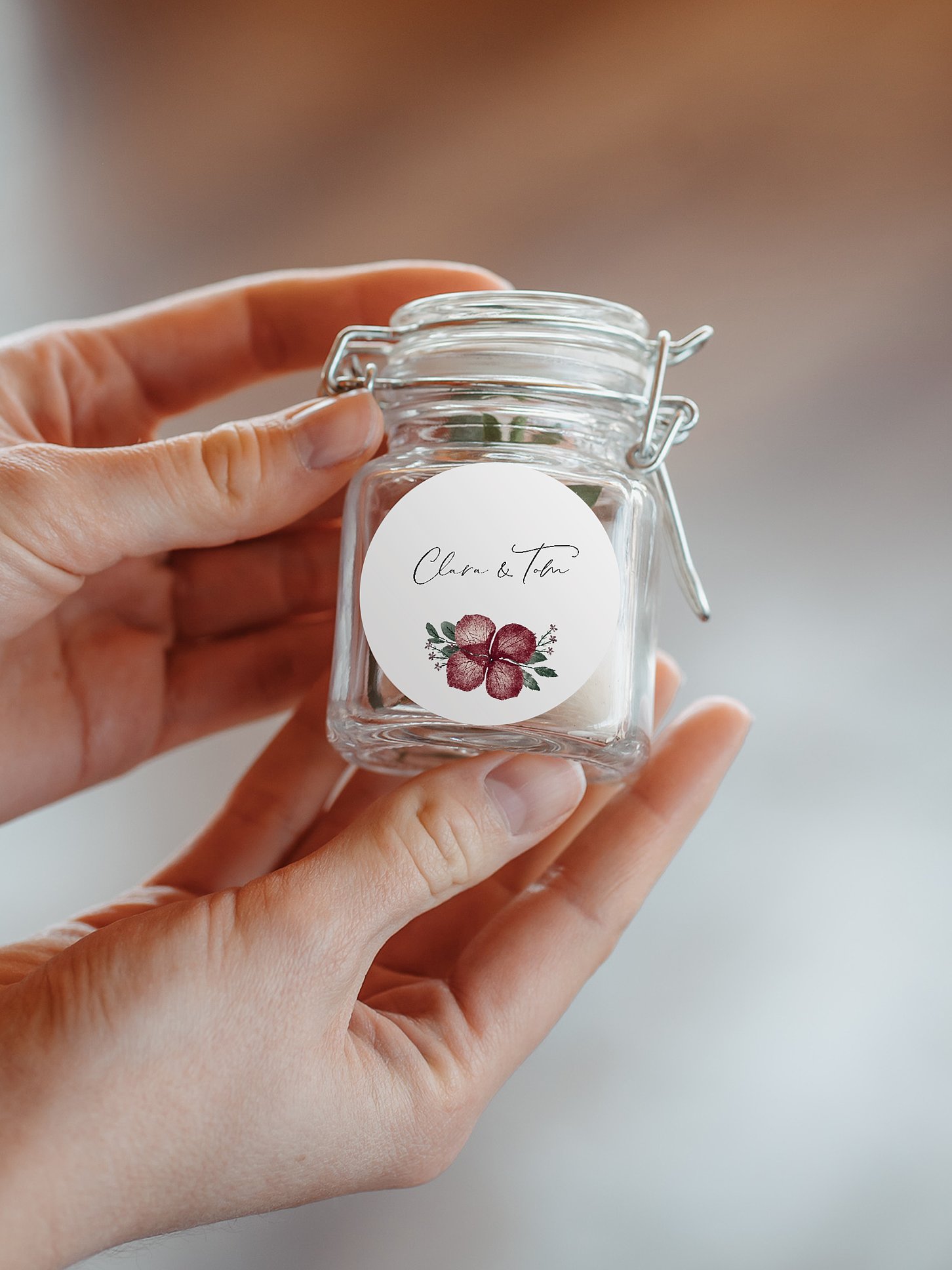 Geschenkaufkleber Hochzeit Red Delight