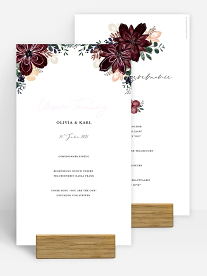 Kirchenheft Hochzeit Red Delight