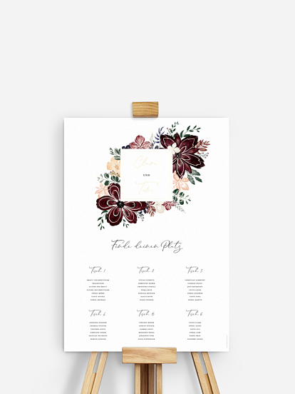 Sitzplan Plakat Red Delight