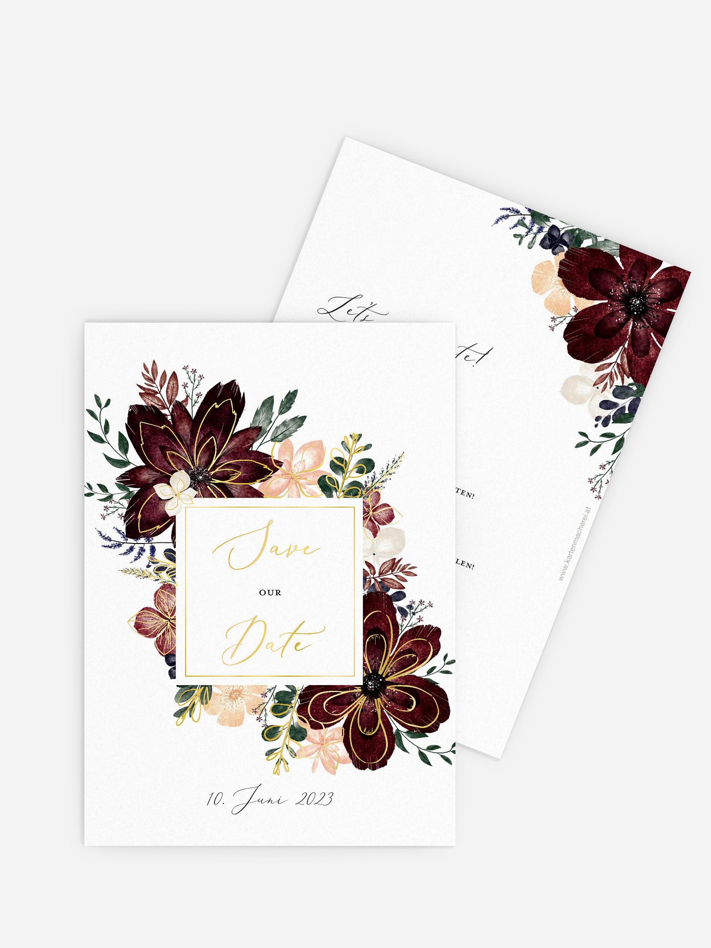 Save-the-Date Karte Red Delight
