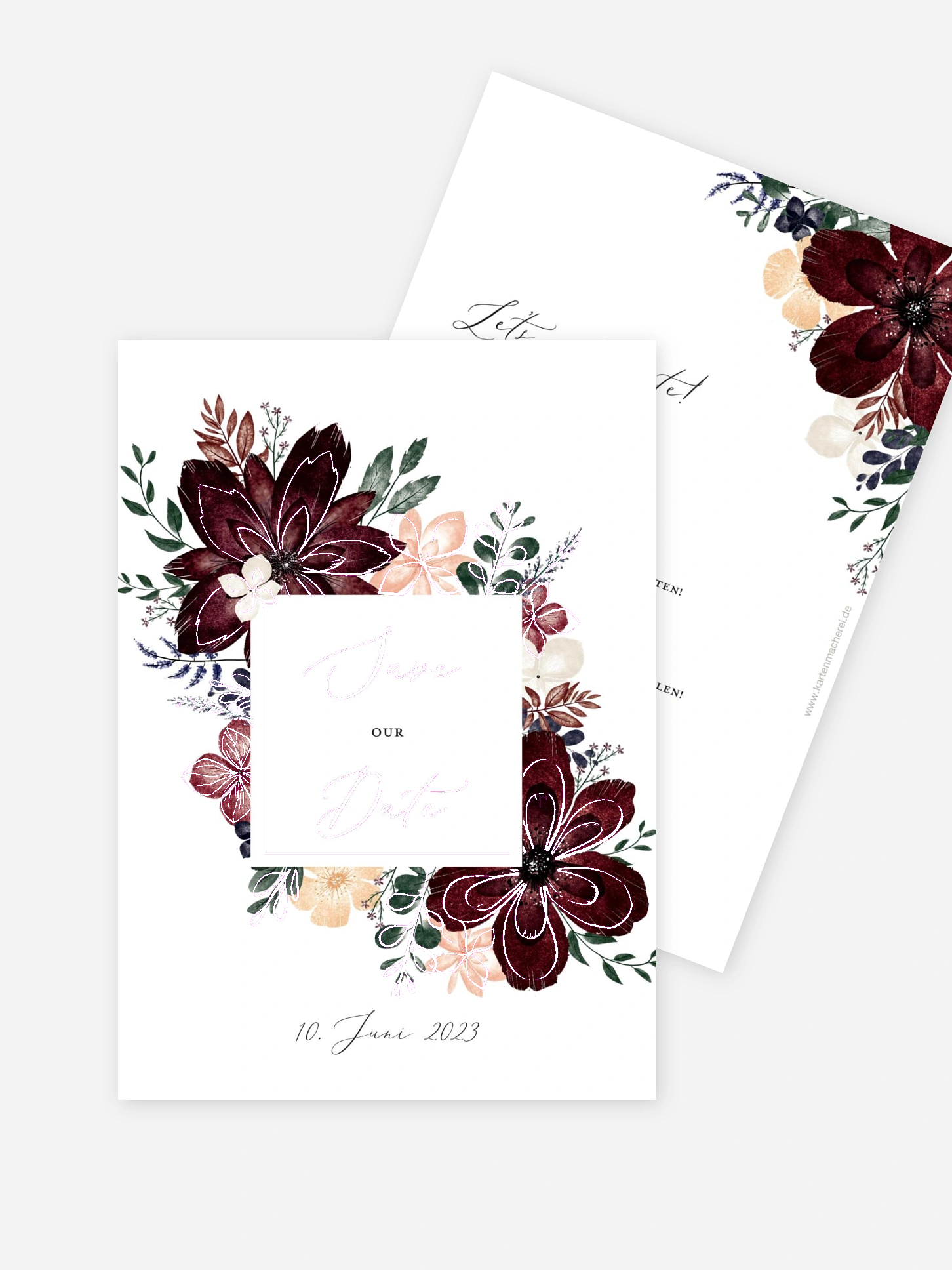 Save-the-Date Karte Red Delight