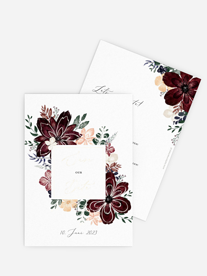 Save-the-Date Karte Red Delight