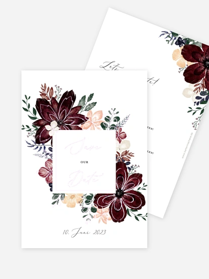 Save-the-Date Karte Red Delight