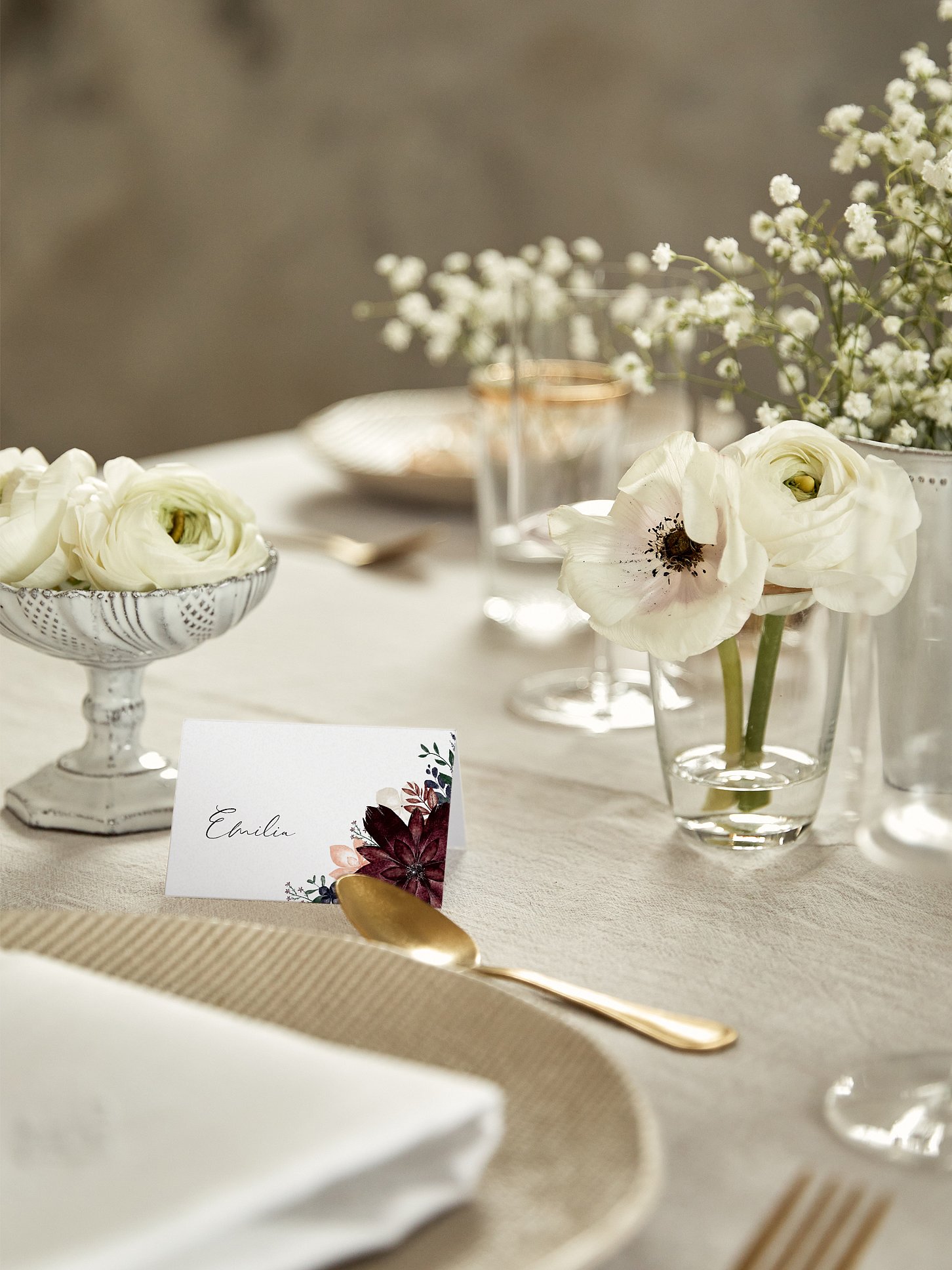 Tischkarte Hochzeit Red Delight