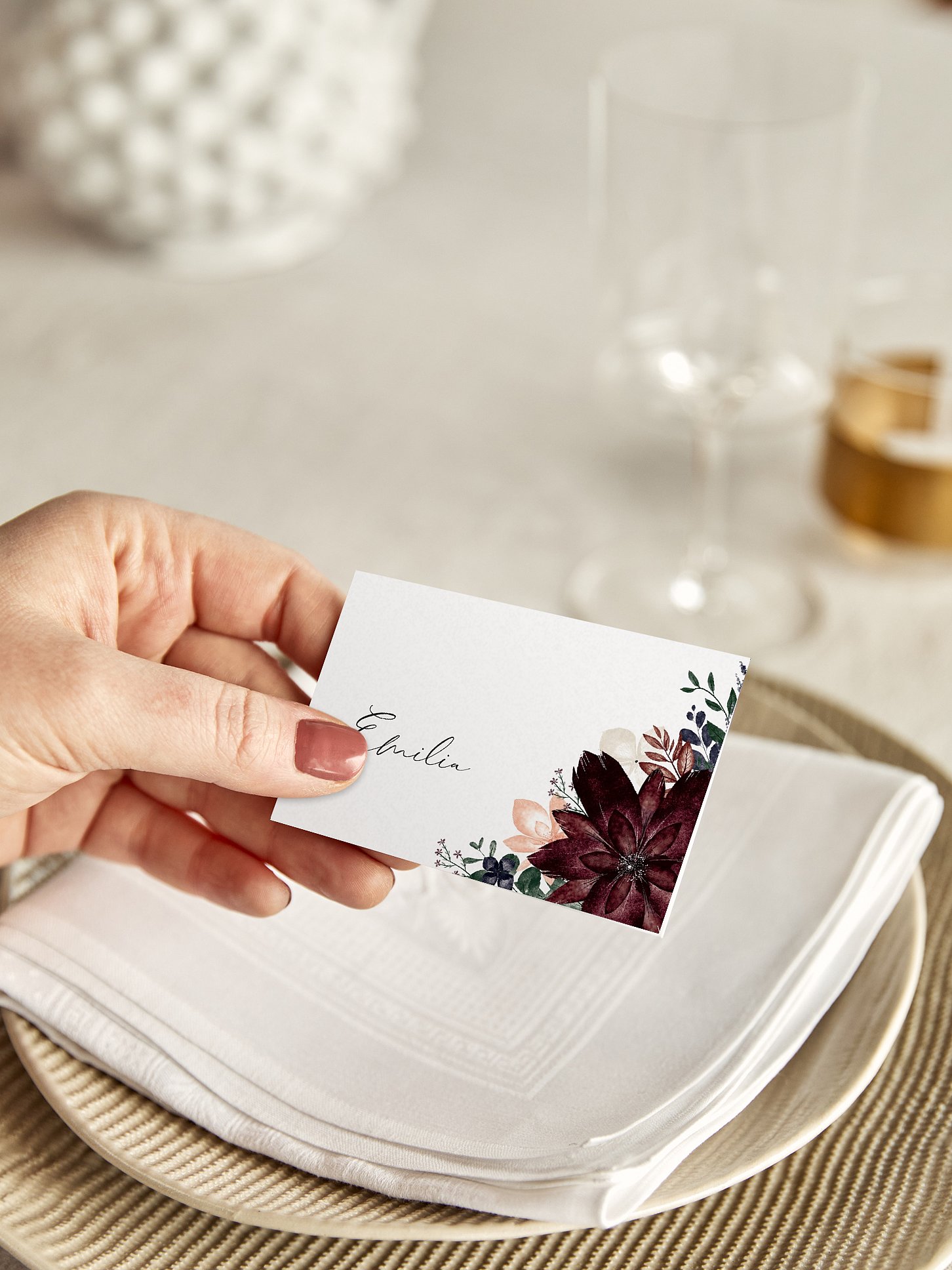 Tischkarte Hochzeit Red Delight