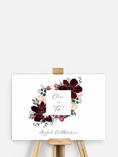 Willkommensschild Red Delight