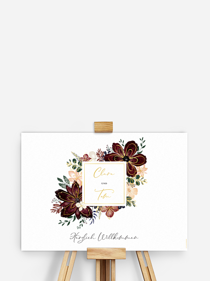 Willkommensschild Red Delight