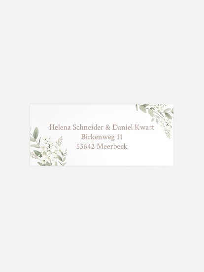 Absenderaufkleber Hochzeit Beauty of Nature