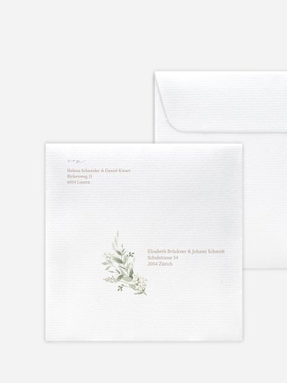 Bedruckter Briefumschlag Hochzeit Beauty of Nature