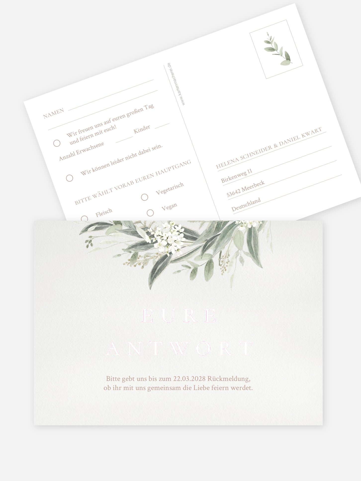 Antwortkarte Hochzeit Beauty of Nature