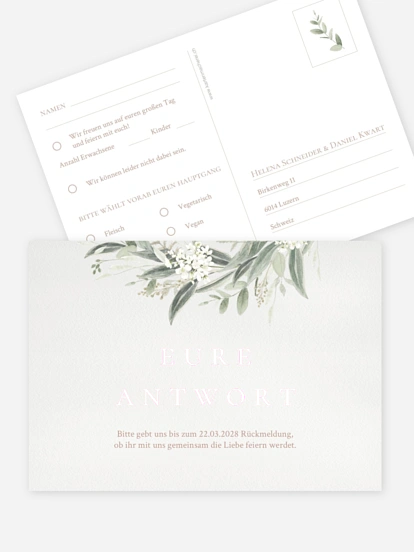Antwortkarte Hochzeit Beauty of Nature