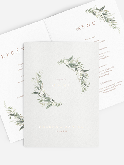 Menükarte Hochzeit Beauty of Nature