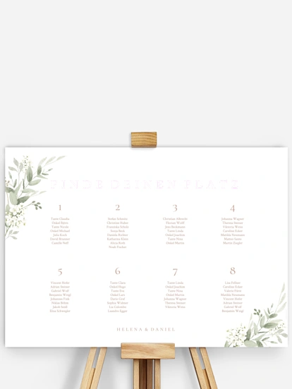 Sitzplan Plakat Beauty of Nature