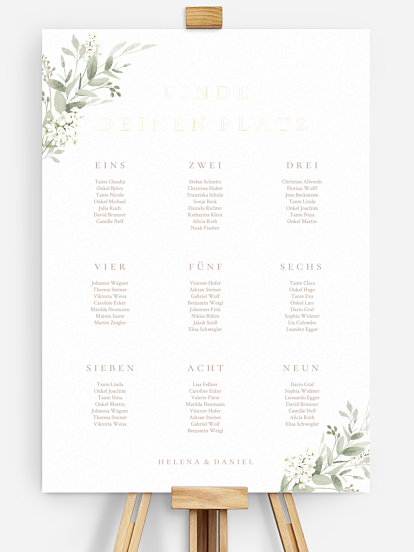 Sitzplan Plakat Beauty of Nature