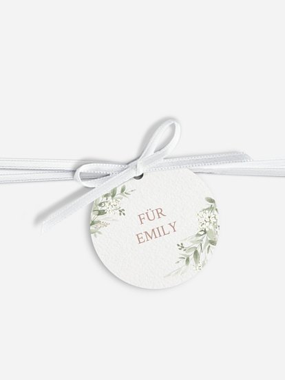 Anhänger mit Band zur Hochzeit personalisiert Beauty of Nature