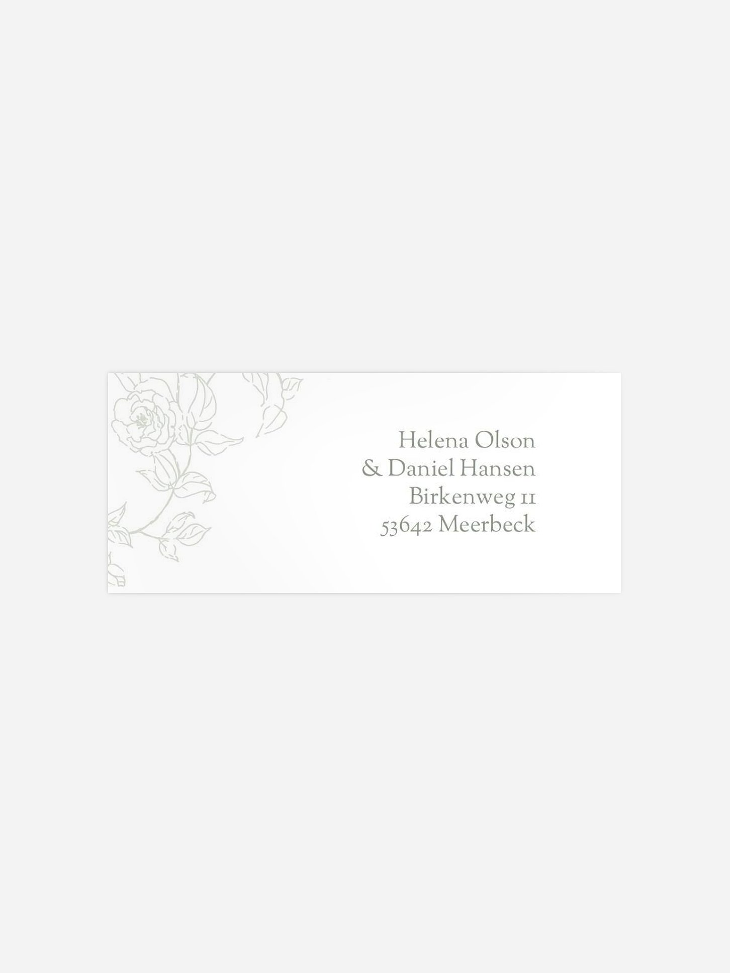 Absenderaufkleber Hochzeit Elegant Grace