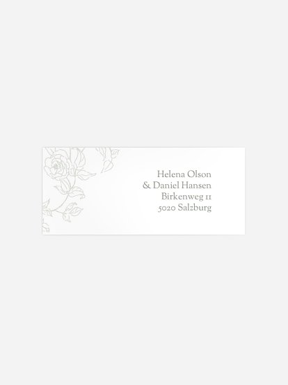 Absenderaufkleber Hochzeit Elegant Grace
