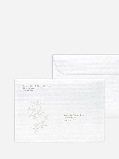 Bedruckter Briefumschlag Hochzeit Elegant Grace