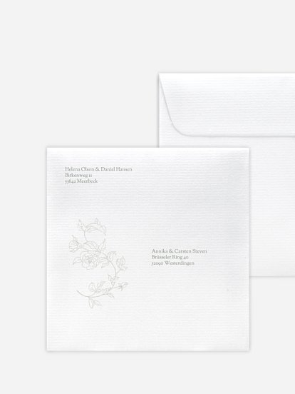 Bedruckter Briefumschlag Hochzeit Elegant Grace